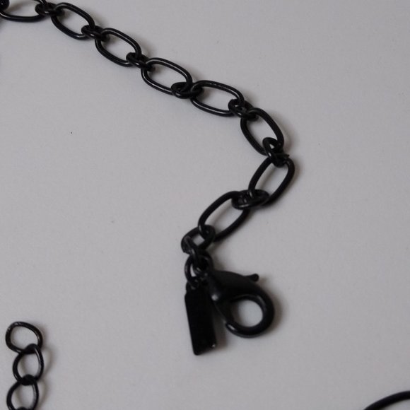 Black Chain Decorative Multicolor Necklace Adjustable 21 To 23 Inches - Picture 9 of 15